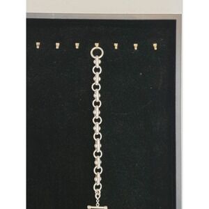 925 Mexico 90s shackle link Bracelet Unique Link 34Grams 8 Inch Vintage Jewelry